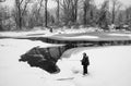 A fisherman`s quiet on the river