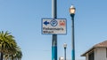 Fisherman`s Wharf road directional signage in San Francisco, California, United States of America