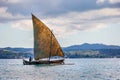 Fisherman sailing near Nosy Be, Madagascar Royalty Free Stock Photo