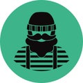 Fisherman/sailor man flat icon -