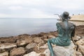 Fisherman sculpture at Vollga Waterfront Promenade