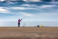 Fisherman at the seafront of Thessaloniki. Greece