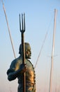 Fisherman statue by Lake Balaton in Balatonfured