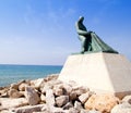 Fisherman statue in Salou Beach at Catalonia