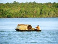 fisherman at Sundarbans and mangrove woods Royalty Free Stock Photo