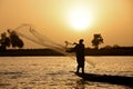 Fisherman at sunset