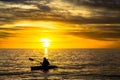 Fisherman & sunset Royalty Free Stock Photo