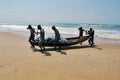 Fisherman and their daily work at puri odisha india