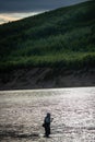 A fisherman in Utsjoki, Lappland Finland Royalty Free Stock Photo