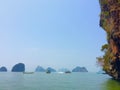 Cliff "Koh Tapoo, Ao Phang Nga" on island in Thailand. Royalty Free Stock Photo