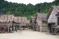 fisherman village. many vintage house set on beach at Phuket fro Royalty Free Stock Photo