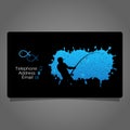 Fisherman visiting card concept