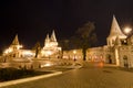 Fishermans Bastion in Budapest, Hungary at night Royalty Free Stock Photo