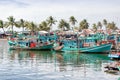 Fishermans boats at fisherman village, Phu Quoc island, Vietnam Royalty Free Stock Photo