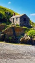 Fishermans cottage at Mullion Cove. Royalty Free Stock Photo
