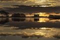 Fishermans cottage on the De Vogel creek in Hengstdijk, Hulst municipality, Zeeuws Vlaanderen, Zeeland, the Netherlands. Royalty Free Stock Photo