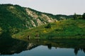 Fishermans on lake Uvac, Serbia