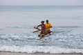 Fishermans in the traditional wooden boat