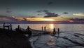 Fishermen of Bali by sunset
