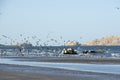 Fishermen at beach in Oman