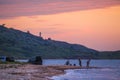 Fishermen on the beach