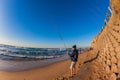 Fishermen Beach Surf Morning