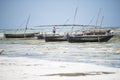 Fishermen on the beach of Zanzibar Island. Royalty Free Stock Photo