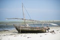 Fishermen on the beach of Zanzibar Island. Royalty Free Stock Photo