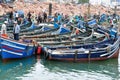 Fishermen with Fishing Boats at Quay, Agadir Harbour, Morocco