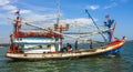 Fishermen on the boat for the daily catch Royalty Free Stock Photo