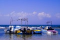 Fishermen boat at the small port of Givat Olga Hadera Israel Royalty Free Stock Photo