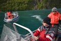 Fishermen in boats Royalty Free Stock Photo