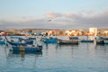 Fishermen boats in the harbour of Assilah, Morocco Royalty Free Stock Photo