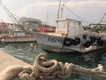 Fishermen boats in Kavarna, Black Sea Royalty Free Stock Photo