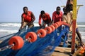 Fishermen in Cape Coast, Ghana. Royalty Free Stock Photo