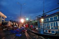 Fishermen are collecting and sorting fisheries after a long day fishing in the Hon Ro seaport, Nha Trang city