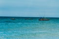 Fishermen on a dhow, Zanzibar