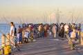 Fishermen on Durban pier Royalty Free Stock Photo