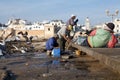 Fishermen at the Essaouira fortified city