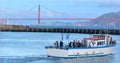 Fishermen on Fishing boat in Fisherman wharf in San Francisco - Royalty Free Stock Photo