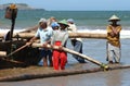 Fishermen on the Teleng beach in Pacitan