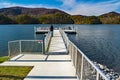 Fishermen Fishing From a Pier on Carvins Cove Reservoir, Roanoke, Virginia, USA