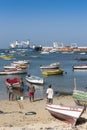 Fishermen and fishingboats Boa Vista Royalty Free Stock Photo