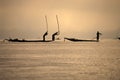 Fishermen in Inla lake, Myanmar