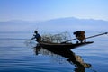 Fishermen in Inle lake, Myanmar Royalty Free Stock Photo