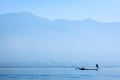 Fishermen in Inle Lake at sunrise, Shan State, Myanmar