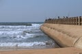 Fishermen on Pier in Durban Royalty Free Stock Photo