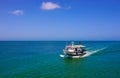 Fishermen Returning from Toil, Mediterranean Sea Fishing Boats Royalty Free Stock Photo