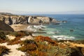 Fishermen route in the Alentejo, promenade with cliffs in Portugal.