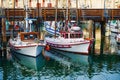 Fishermen`s boats at the pier Royalty Free Stock Photo